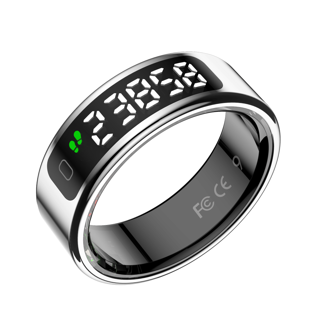 LOFU R11DD Smart Ring - Advanced Health Tracker with Gesture Control - Silver