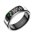 LOFU R11DD Smart Ring - Advanced Health Tracker with Gesture Control - Silver