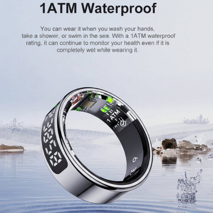 LOFU R11DD Smart Ring - Advanced Health Tracker with Gesture Control - Silver