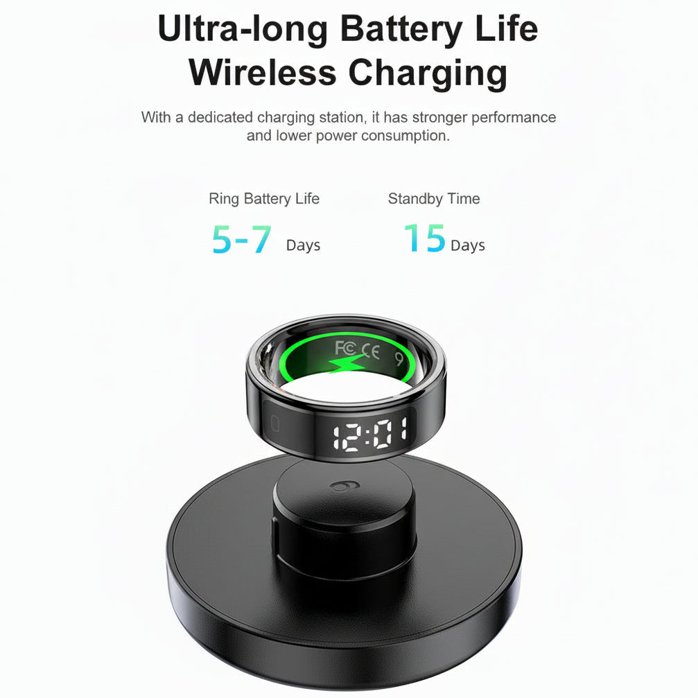 LOFU R11DD Smart Ring - Advanced Health Tracker with Gesture Control - Rose Gold