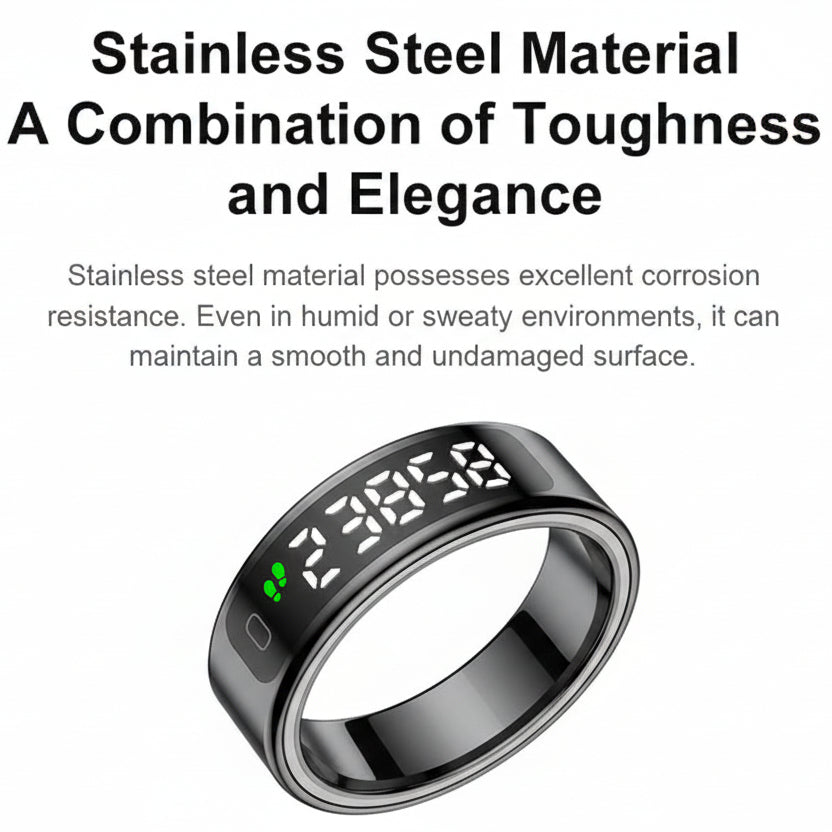 LOFU R11DD Smart Ring - Advanced Health Tracker with Gesture Control - Rose Gold