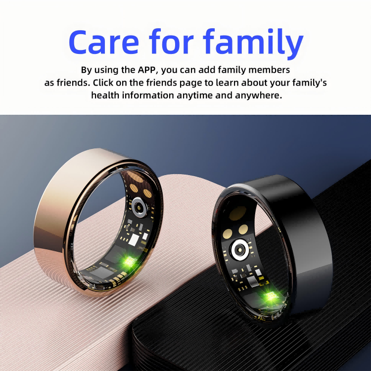 LOFU R11M Smart Ring - Bluetooth 5.0 Health Tracker Ring - Rose Gold