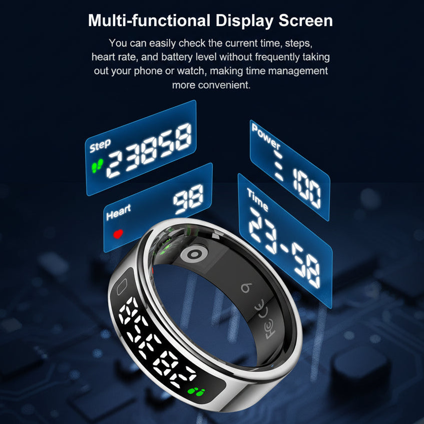 LOFU R11DD Smart Ring - Advanced Health Tracker with Gesture Control - Rose Gold