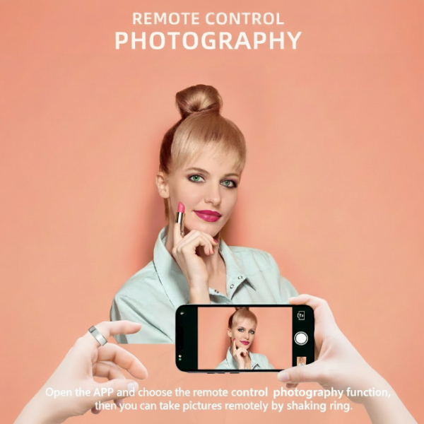 LOFU R11M Smart Ring - Bluetooth 5.0 Health Tracker Ring - Black