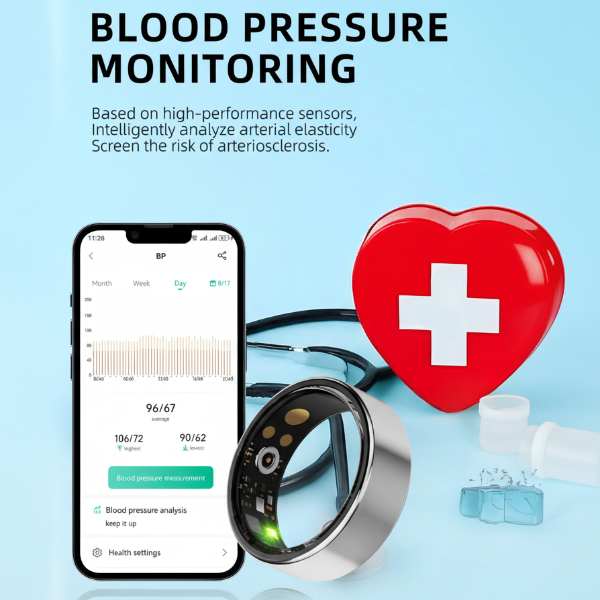 LOFU R11M Smart Ring - Bluetooth 5.0 Health Tracker Ring - Rose Gold